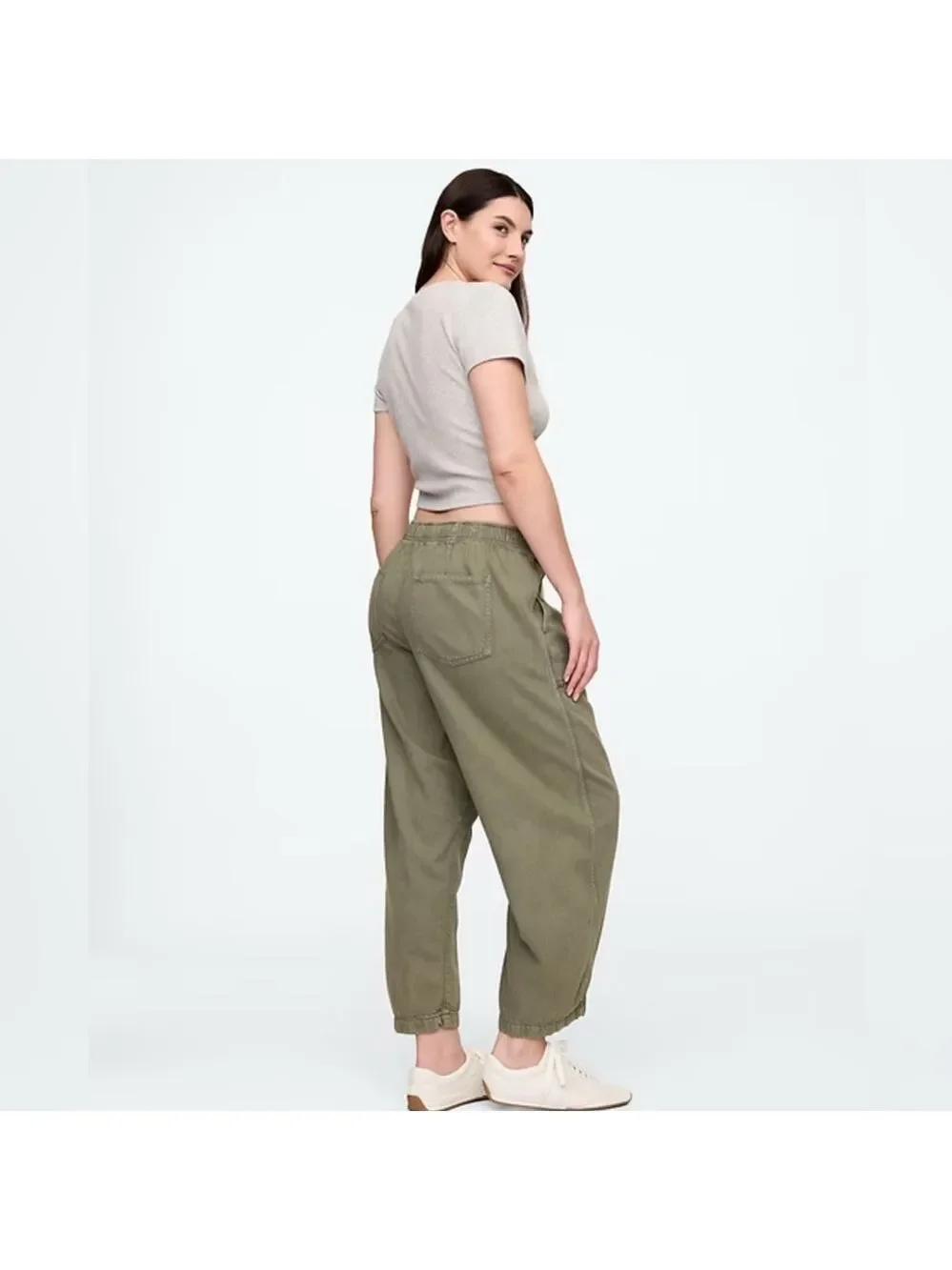 Gap Baggy Beachy MidRise Super-Soft Pull-On Barrel Jeans NWT Medium - Picture 2 of 9